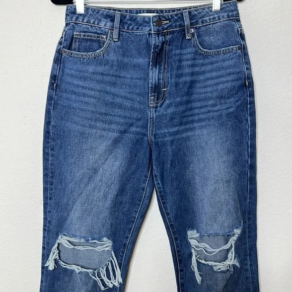 Hidden distressed long Mom jeans size 28 in medium blue wash - Picture 3 of 9